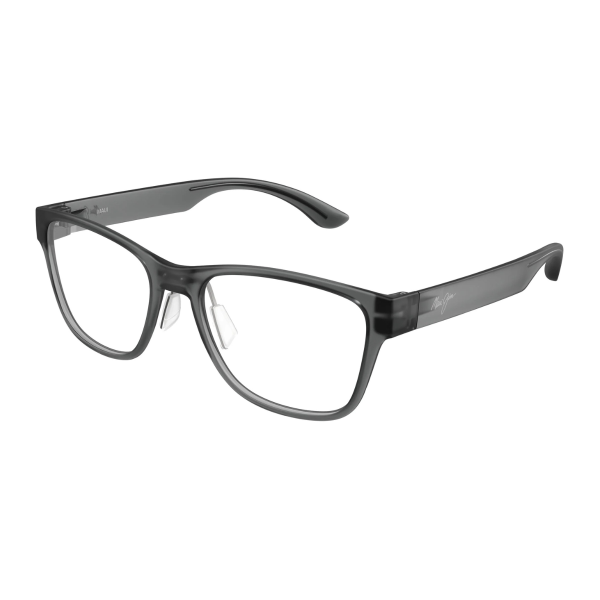 Black eyeglasses on a white background