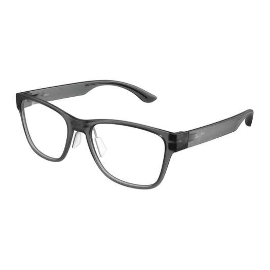 Black eyeglasses on a white background