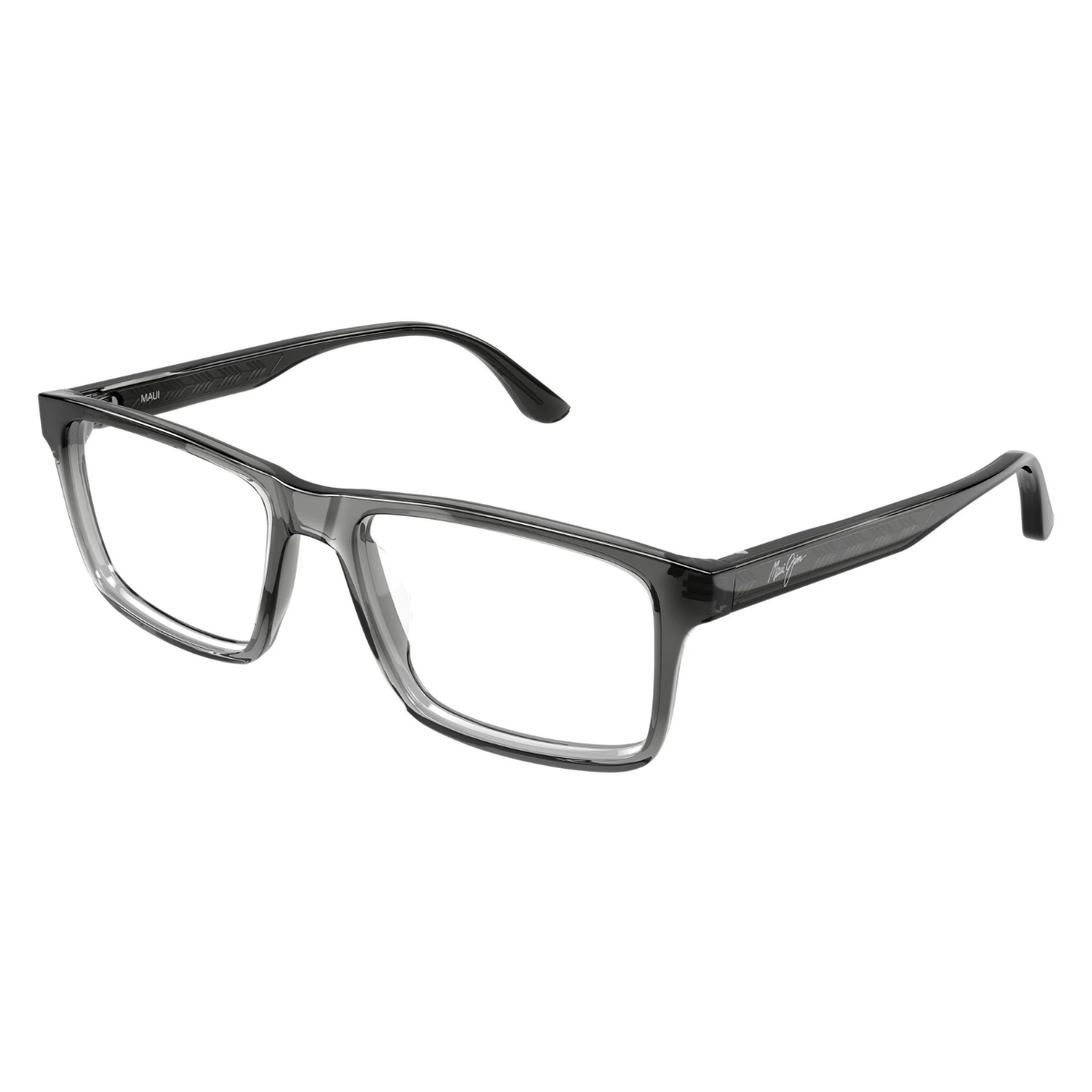 Black eyeglasses on a white background