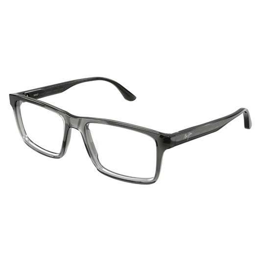 Black eyeglasses on a white background